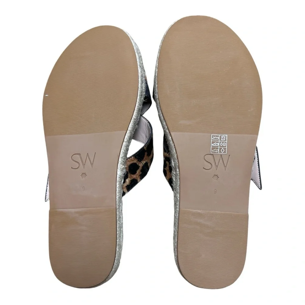 NWOB Stuart Weitzman Leopard Print Espadrille Sandals Size 9